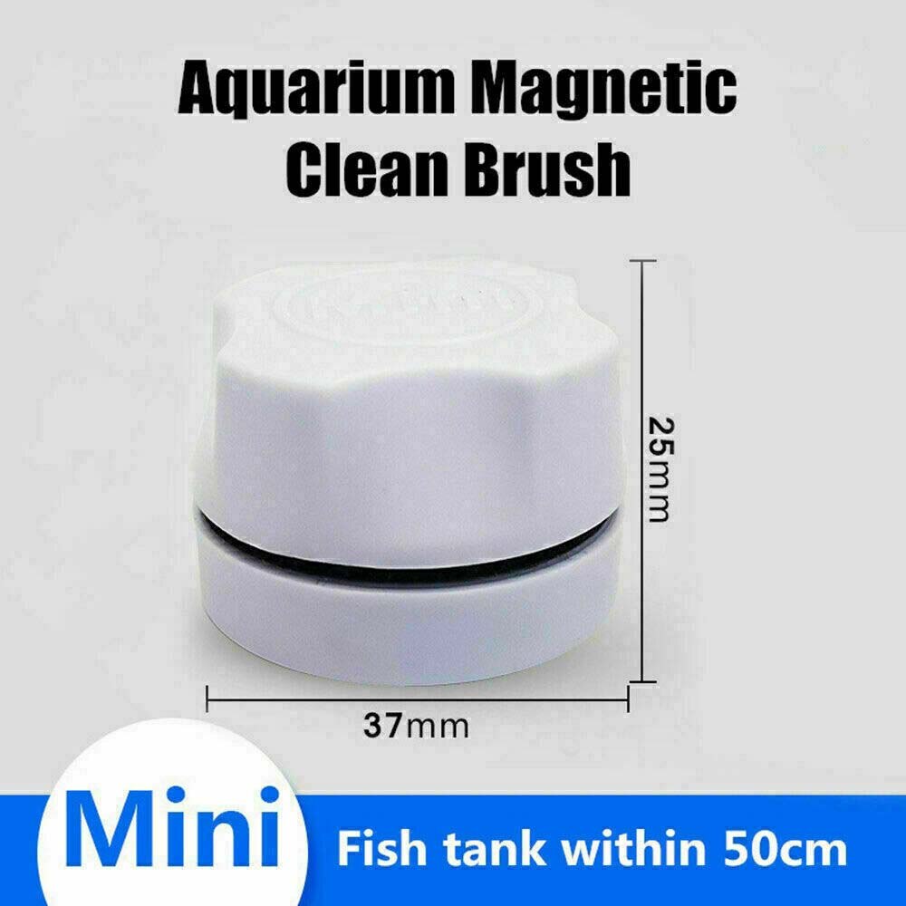 Fish Tank Scrubber Magnetic Brush Cleaner Cleaning Glass Algae Aquarium Magnet Plastic Window Glass Wiper Brush: white