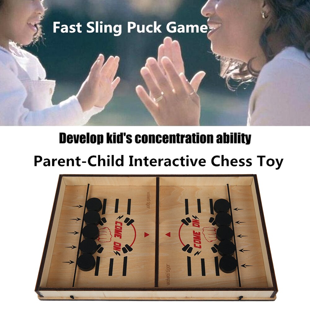 Tafelhockeyspel katapult schaak ouder-kind interactief speelgoed snelle slingerpuck bordspel speelgoed voor kinderen kom op spellen