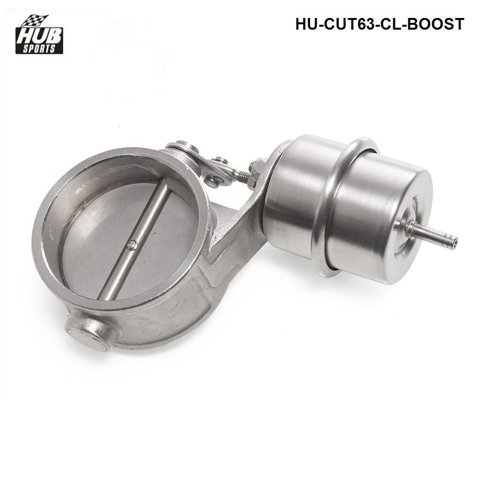 Stainless Steel Exhaust Control Valve Set Boost Actuator CLOSED Style 63mm Pipe Pressure:about 1 BAR HU-CUT63-CL-BOOST