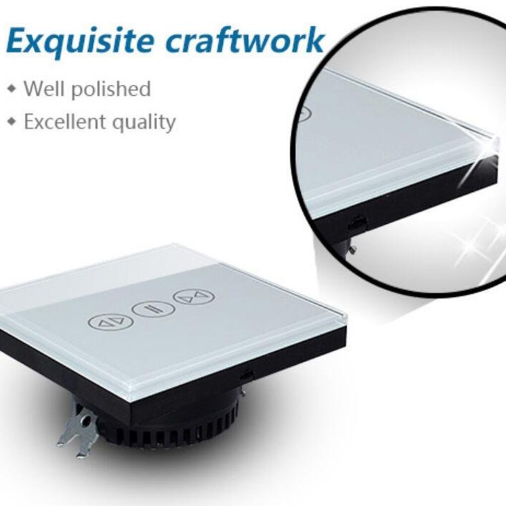 Smart Curtain Switch With Remote Control Electric Curtain Touch Switch 433Mhz EU Smart Curtain Touch Switch Low-power Standby