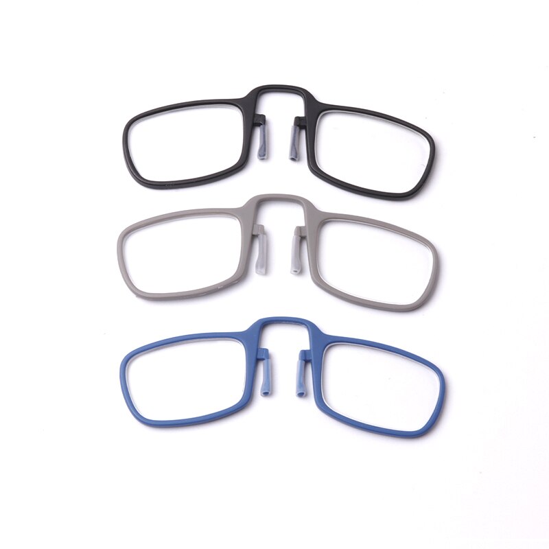 COLOUR_MAX Mini Leesbril Mannen Vrouwen Neus Clip Reader Met Case Eyewear + 1.5 2.0 2.5