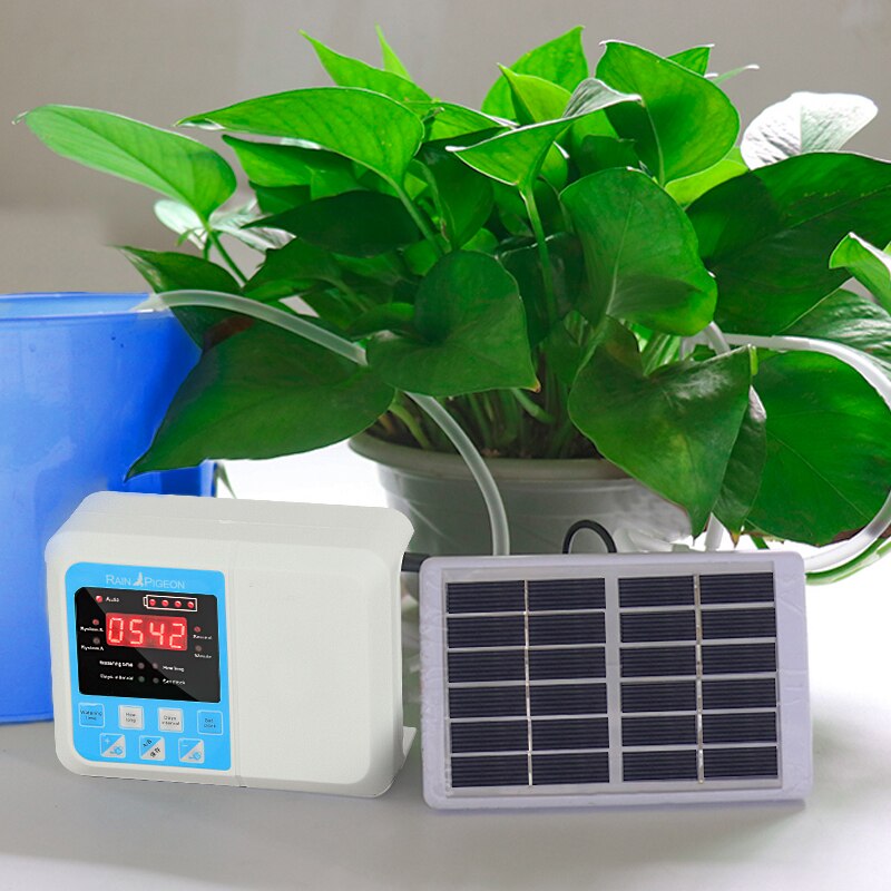 Solar Energy Charging Potted Plant Drip Irrigation Water Pump Timer System Intelligent Garden Automatic Watering Device