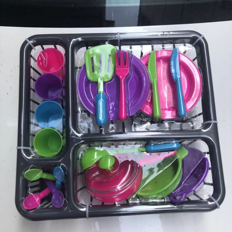 28pc toy for Kids Cutlery Role Play Toy Set Kitchen Utensil Accessories Pots Pans Children&#39;s kitchen tableware