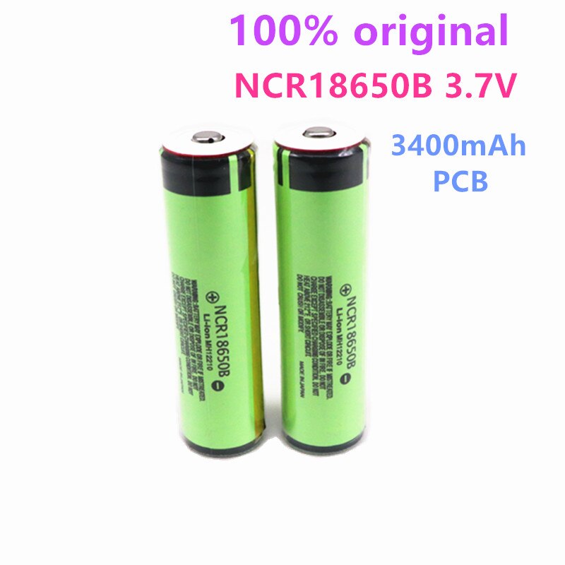100% Original ForPanasonic NCR18650B 3400mAh 18650 battery 3.7v Li-ion Rechargeable battery PCB Protected+Free Shopping