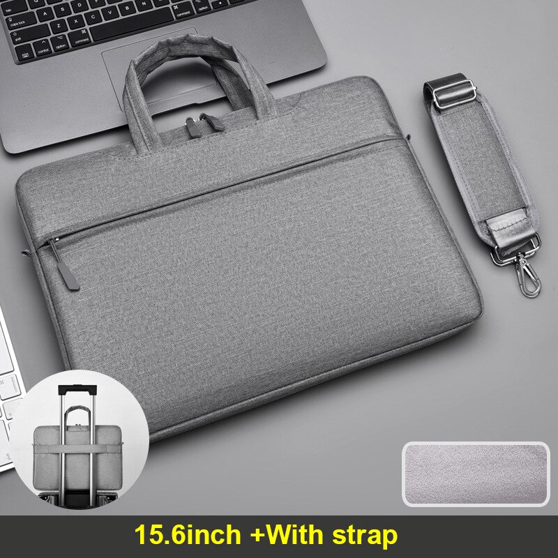 Männer Frauen Aktentaschen Unisex Business Handtaschen Oxford Hand Taschen Einfarbig Laptop Tasche Wasserdichte Schulter Messenger Tasche XA724ZC: Dark gray 15.6inch