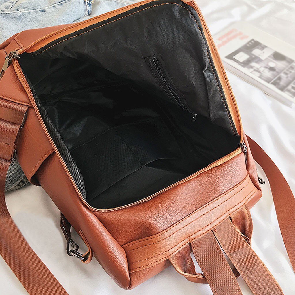 Women's Outdoor Simple Zipper Contrast Color Backpack Travel Bag рюкзак женский mochila feminina сумка мужская backpack