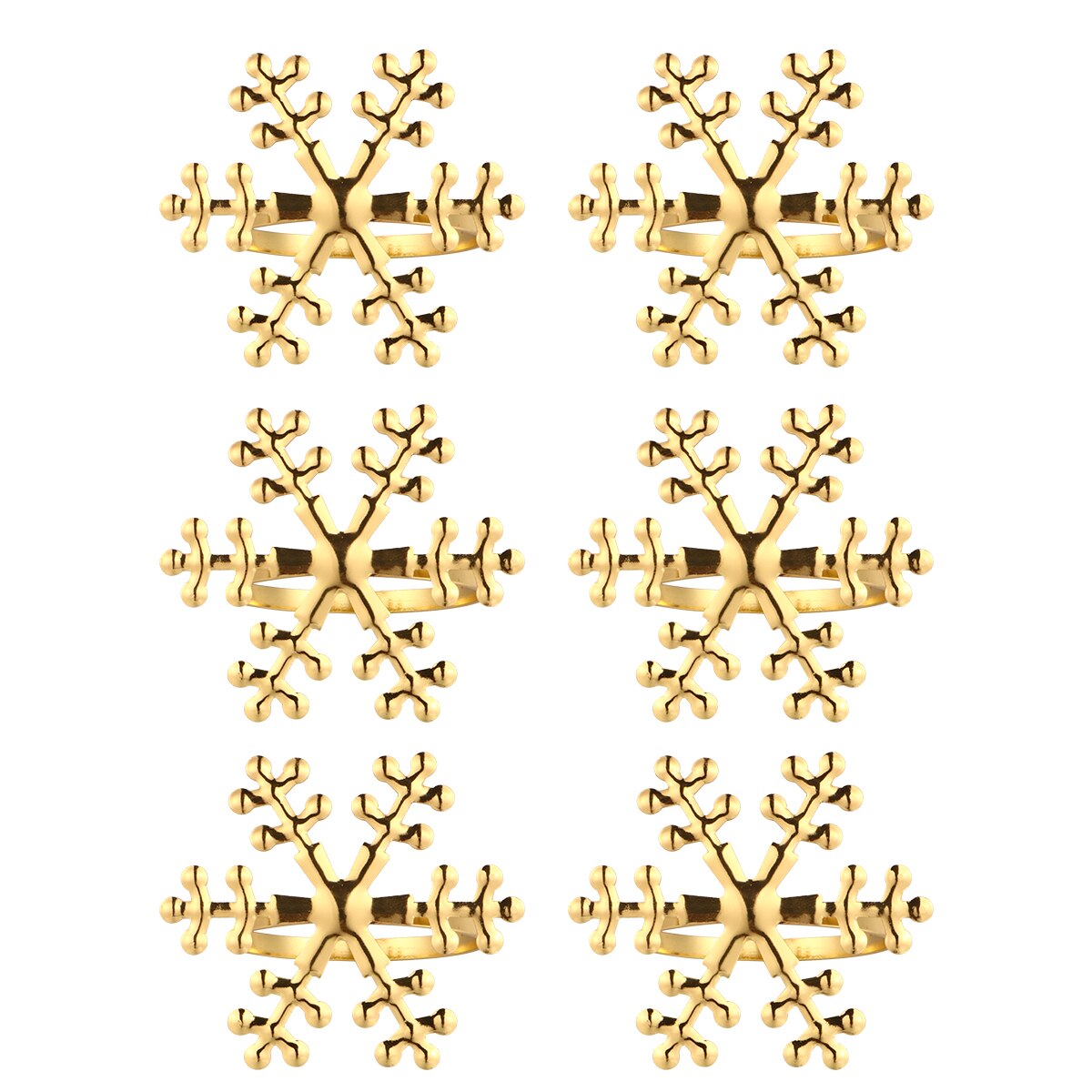6 Pcs Chrismas Napkin Ring Table Setting Table Setting Napkin Holder Dinner Decor for Home Banquet Party Hotel Decoration: Golden