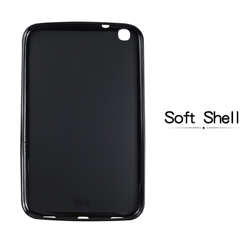 Qijun Voor Samsung Galaxy Tab 3 8.0 T310 T311 T315 Flip Tablet Gevallen Voor Tab3 Sm-T315 T310 8.0 stand Cover Zachte Beschermende Shell: Soft Shell
