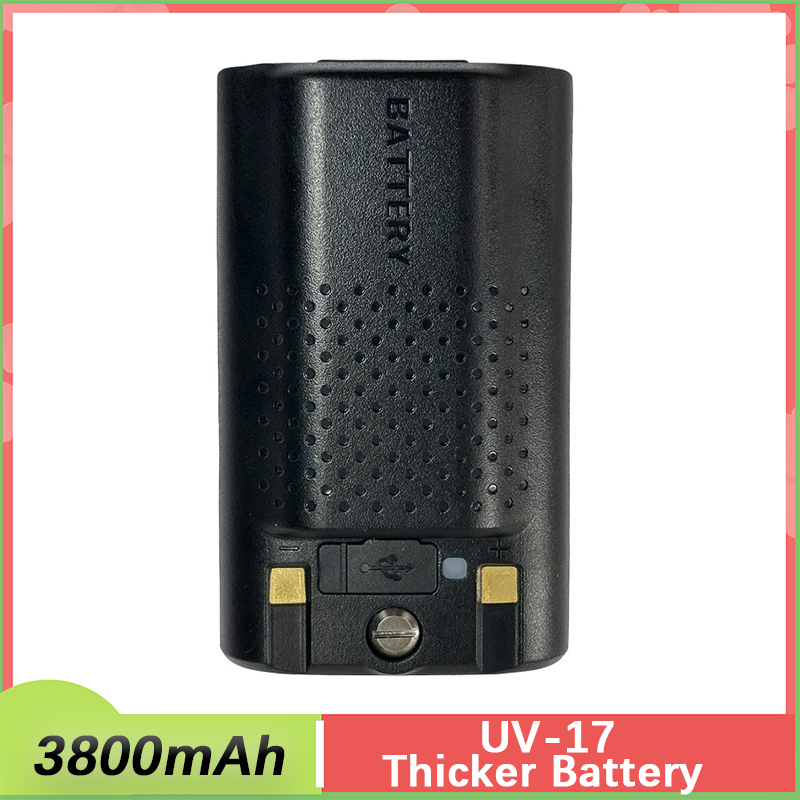 Baofeng UV-17 Pro Max Thicker Battery 3800mAh Type-C Charging BL-17UV Plus Rechargable Li-ion Batteries For UV-17M UV-17L Radios: Camo