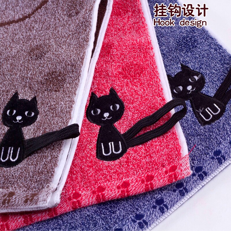 Thee handdoek katoen kind-handdoek Mode cartoon kat handdoeken gezicht handdoek Diepe kleur