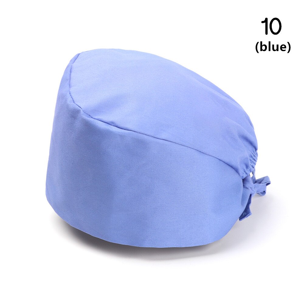 Bloemen Bouffant Sanitaire Hoed Met Zweetband Verstelbare Lus Beanie Hat Solid Mannen Hoed Vrouwen Hoeden Skullies Mutsen: 2-10