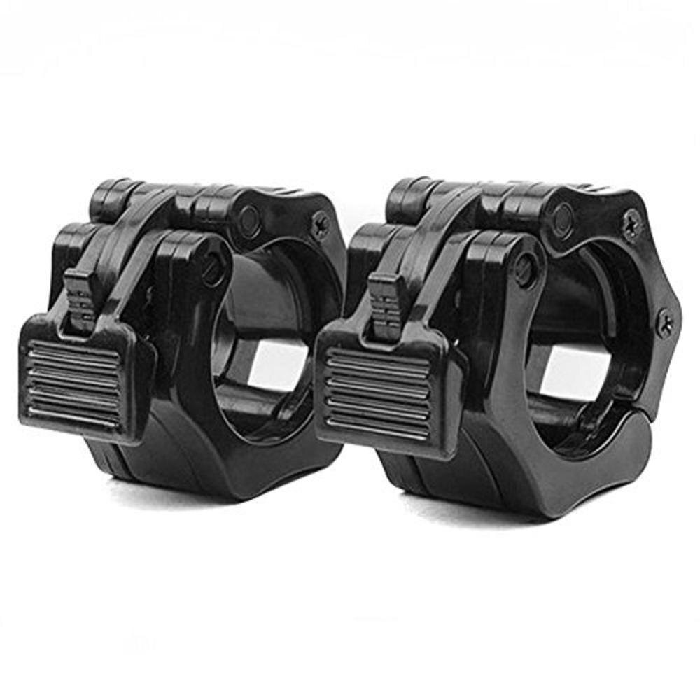 2pc 1" 2" Weightlifting Barbell Collar Fitness Crossfit Quick Release Dumbbell Clamp Powerlifting Musculation Lift Gym Equipment: Black 50mm