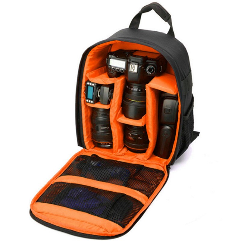 Mochila para cámara Digital, bolsa impermeable para cámara de fotos DSLR, funda para cámara Nikon/Canon/DSLR: Orange only bag
