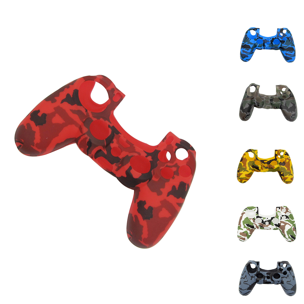 Replacement for PS4 Wireless Controller Case Camouflage Printing Soft Silicone Gel Skin Protective Rubber Cover