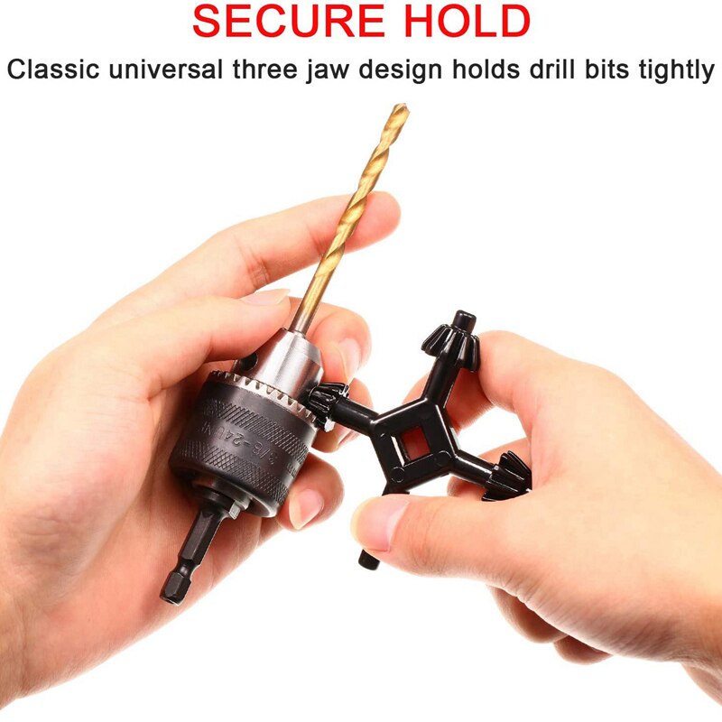 Drill Chucks Set 1.5-10mm Drill Chuck Adapter Tool Quick Change Adapter Electric Hammer Accessories