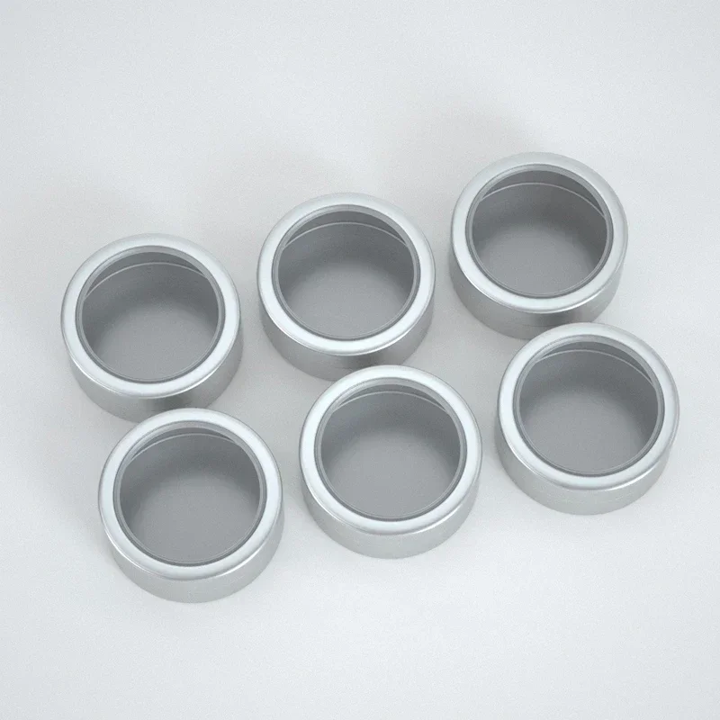 10/20/30/40/50 pçs 25ml latas de lata redondas caixa de alumínio frascos de lata de prata vazio organizador de armazenamento frasco pote unhas decoração recipiente