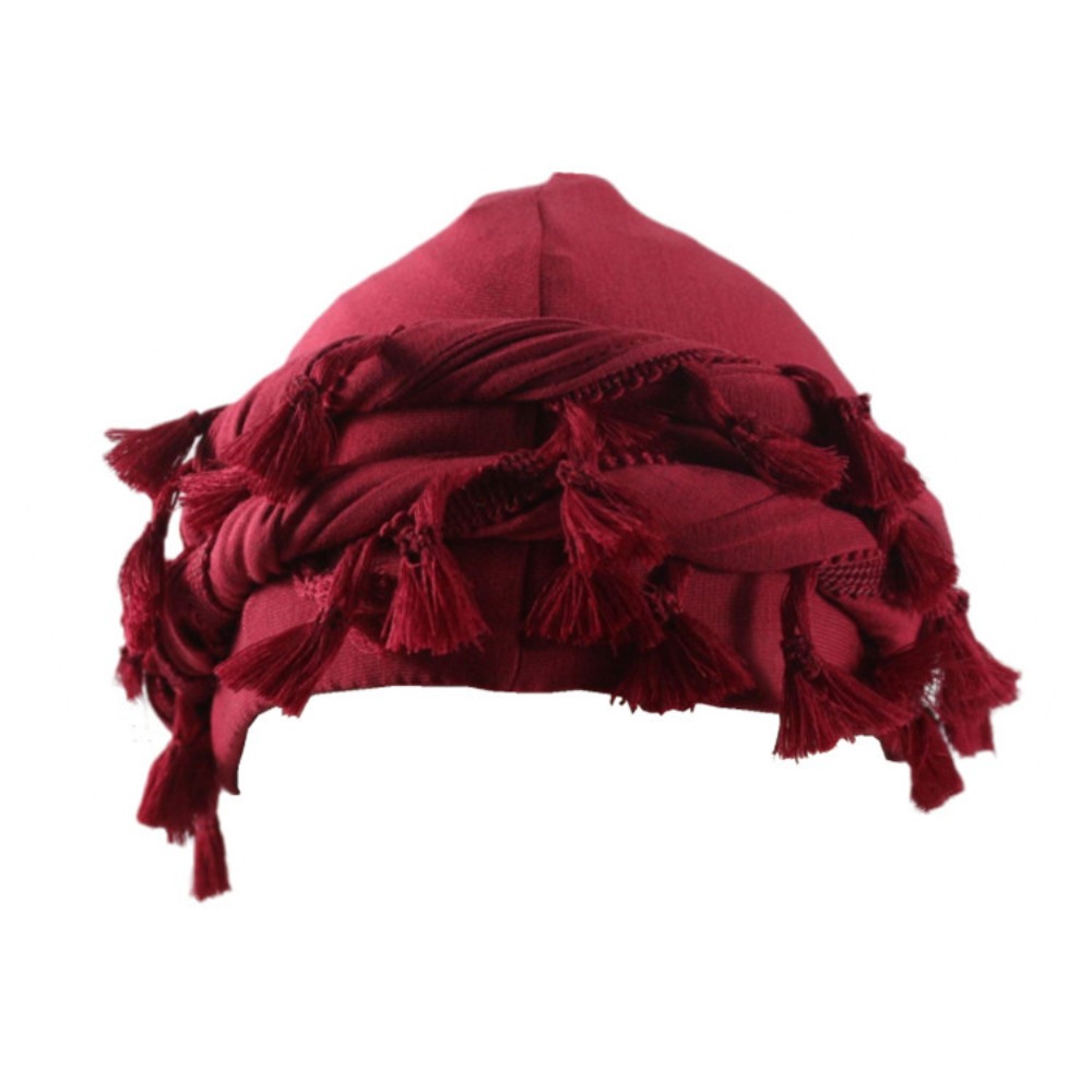Solid kvast punk bandana hat frynser burr kant snoet hale hat dobbelt lag dockerhat herre fletningshat vandretur: Militærgrøn