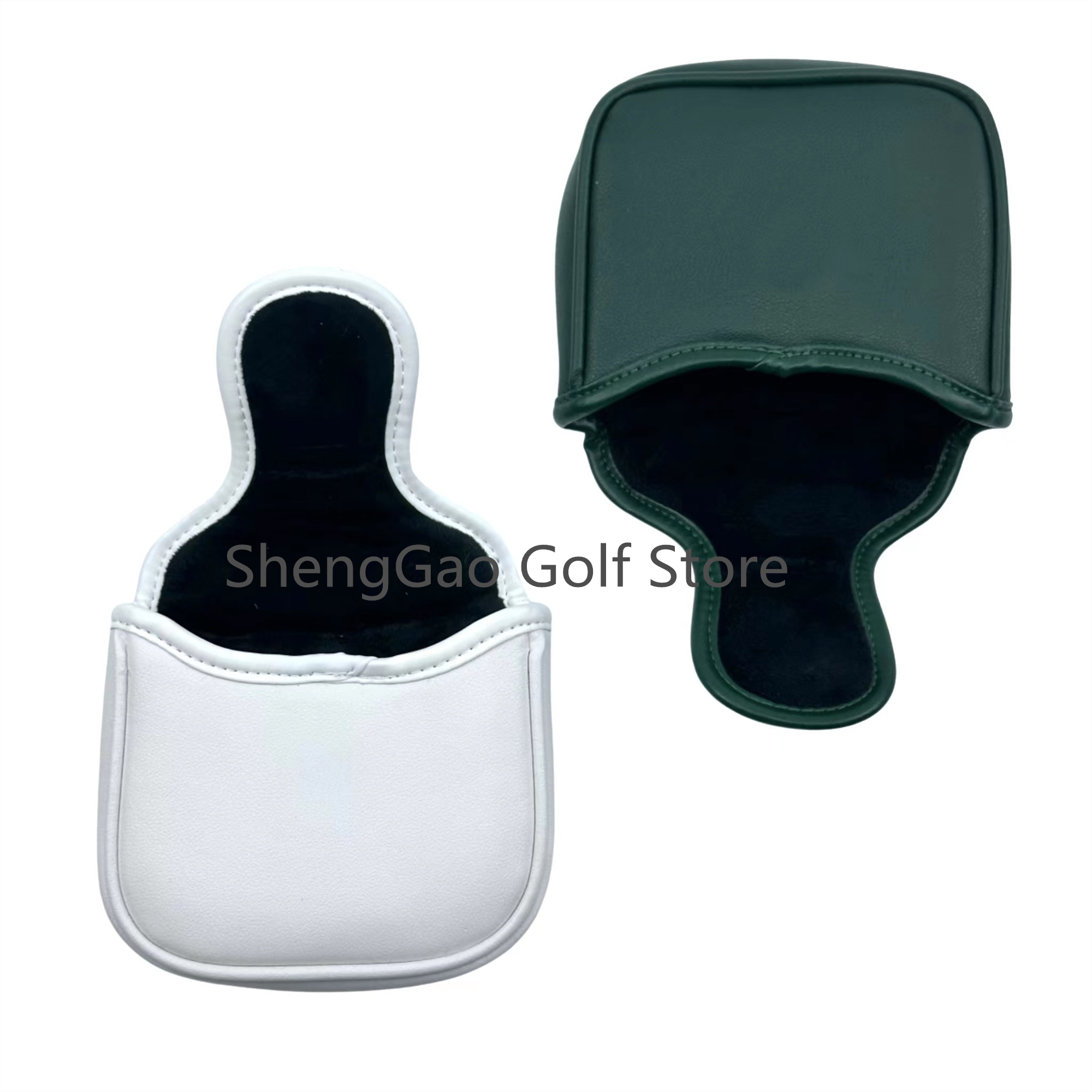 1Pc Lucky Clover Patroon Putter Cover Pu Lederen Grote Mallet Golf Head Cover Magnetische Sluiting Golf Head Cover