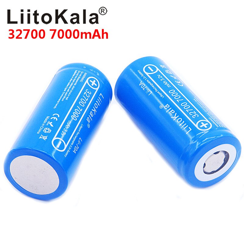 LiitoKala Lii-70A 32700 3.2v 7000mAh lifepo4 rechargeable battery cell 5C discharge battery for Backup Power flashlight