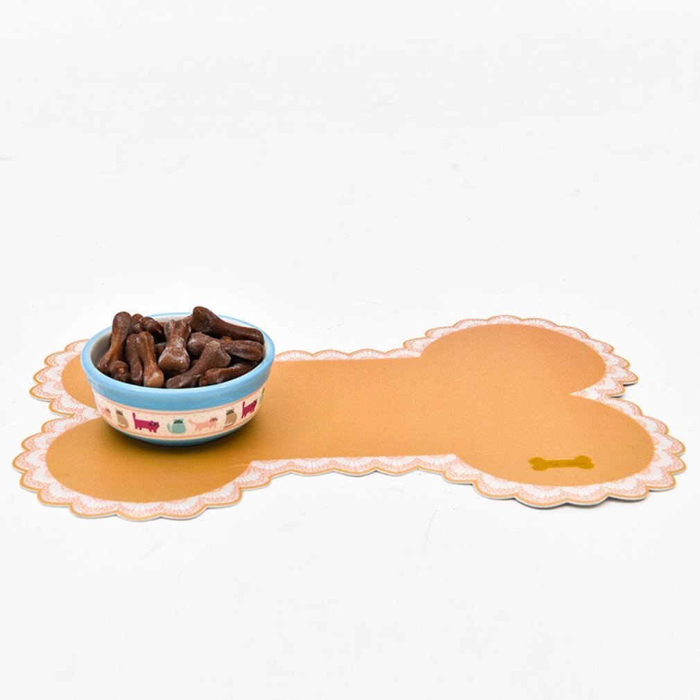 Bone-shaped Pet Feeding Mats Non-slip Pet Dogs Cats Bowl Mat Pad Food Bottle Feeding Placemat Pet Supplies