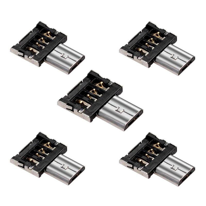 5x OTG Adapter USB to Micro USB Converter Flash Drive Connector for Android: 5pcs