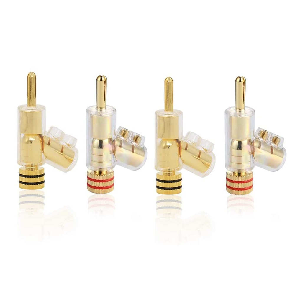 Hifi Vergulde Afsluitbare Luidsprekerkabel Banana Connector Banana Plug