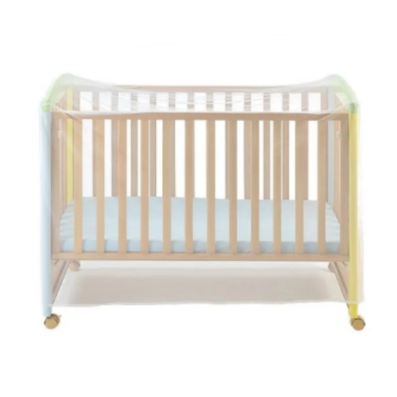 Crib Mosquito Net Summer Baby Bed Anti-mosquito White Mesh Cover Four Seasons Universal Foldable Breathable Crib Net 135*60*90CM