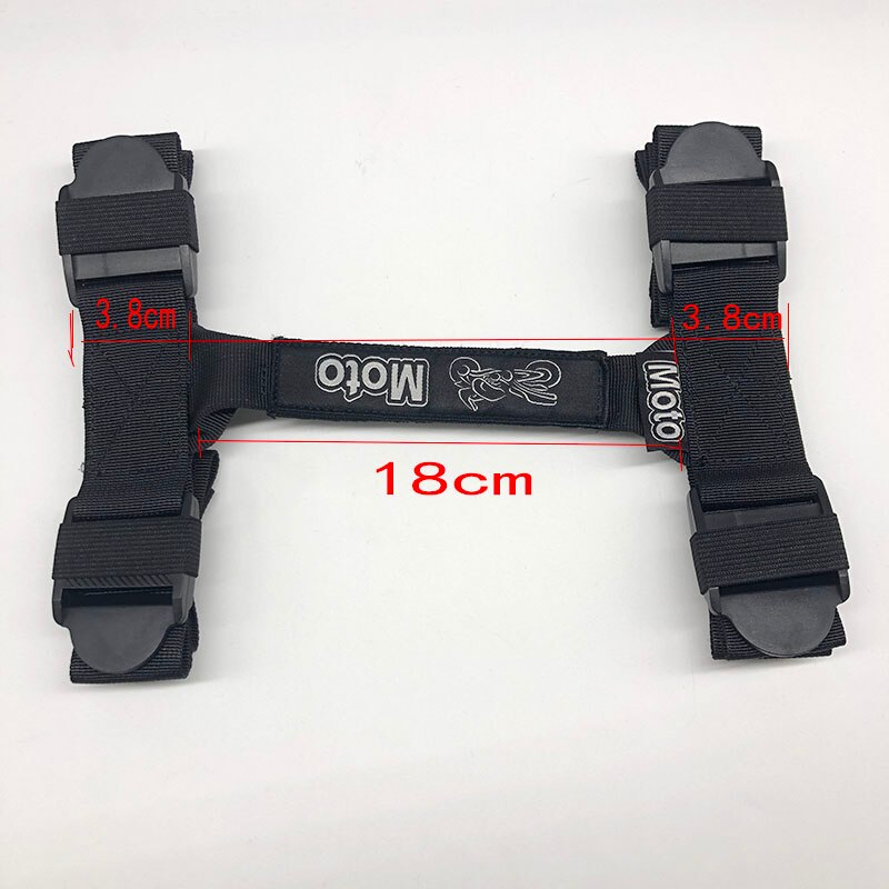 Universal motorcycle tail box binding with luggage rope strapping with side box handle with three boxes and four corner handles