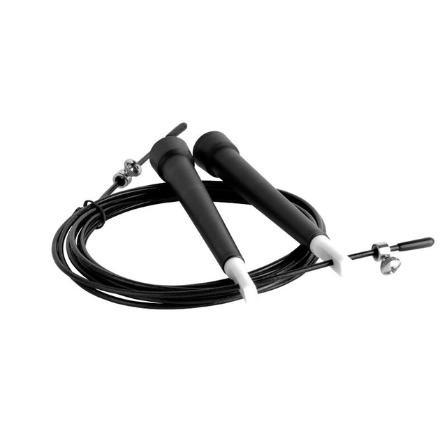Adjustable Speed Jump Rope Steel Wire Skipping Skip Fitness Crossfit Exercise Workout 3 Meters Home Gym And Exercise Equipment: Black