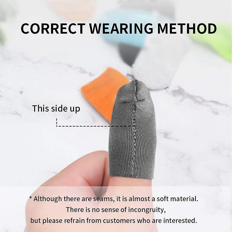 Finger Sleeves for Gaming Mobile Game Press Sn Finger Cot Smooth Thin Anti-Sweat for Mobile Games(4 Pcs)