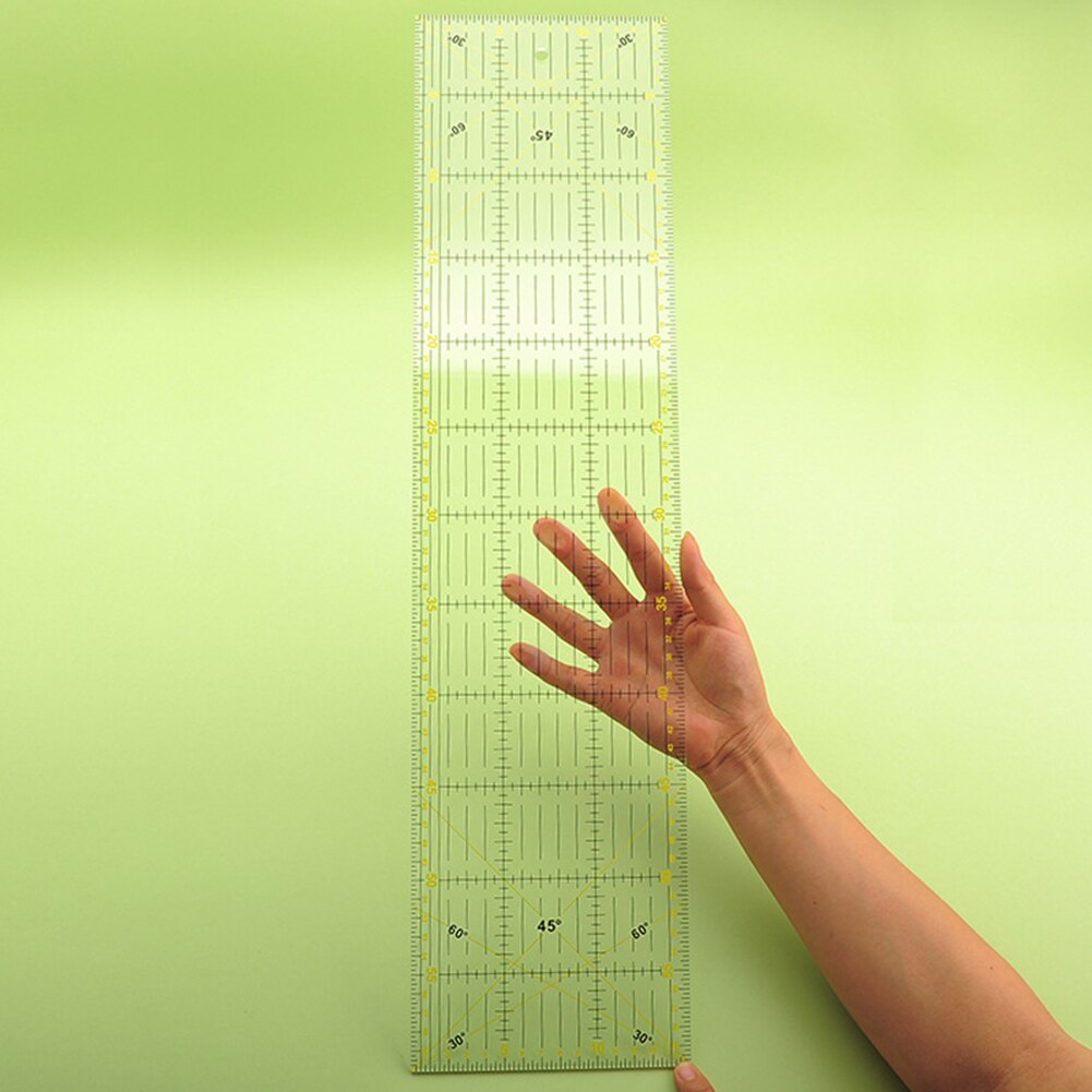 Patchwork Ruler Thick Large Rectangular Sewing Ruler for Cutting Measuring Acrylic Drawing Ruler Stationery