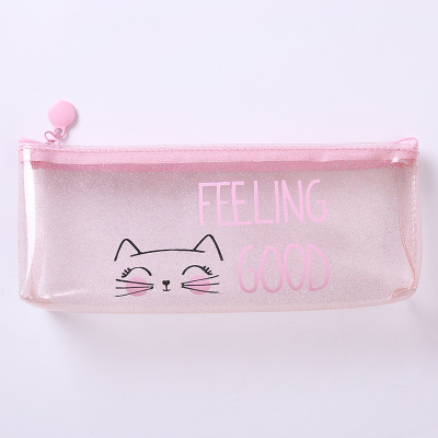 Cartoon Transparante Dier Etui Leuke Fruit Potlood Bag Storage Pouch Kantoor Schoolbenodigdheden Zakka: feeling