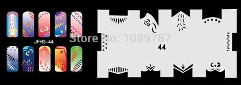 ABEST Reuseable Airbrush Nail Stencil 240 DESIGNS - 20 Template Sheets Kit Set 3