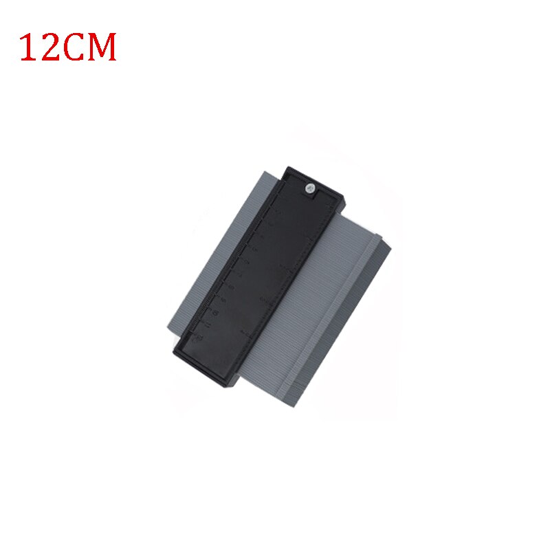 Multifunction Contour Profile Gauge Tiling Laminate Tiles Edge Shaping Wood Measure Ruler ABS Contour Gauge Duplicator: 12cm grey