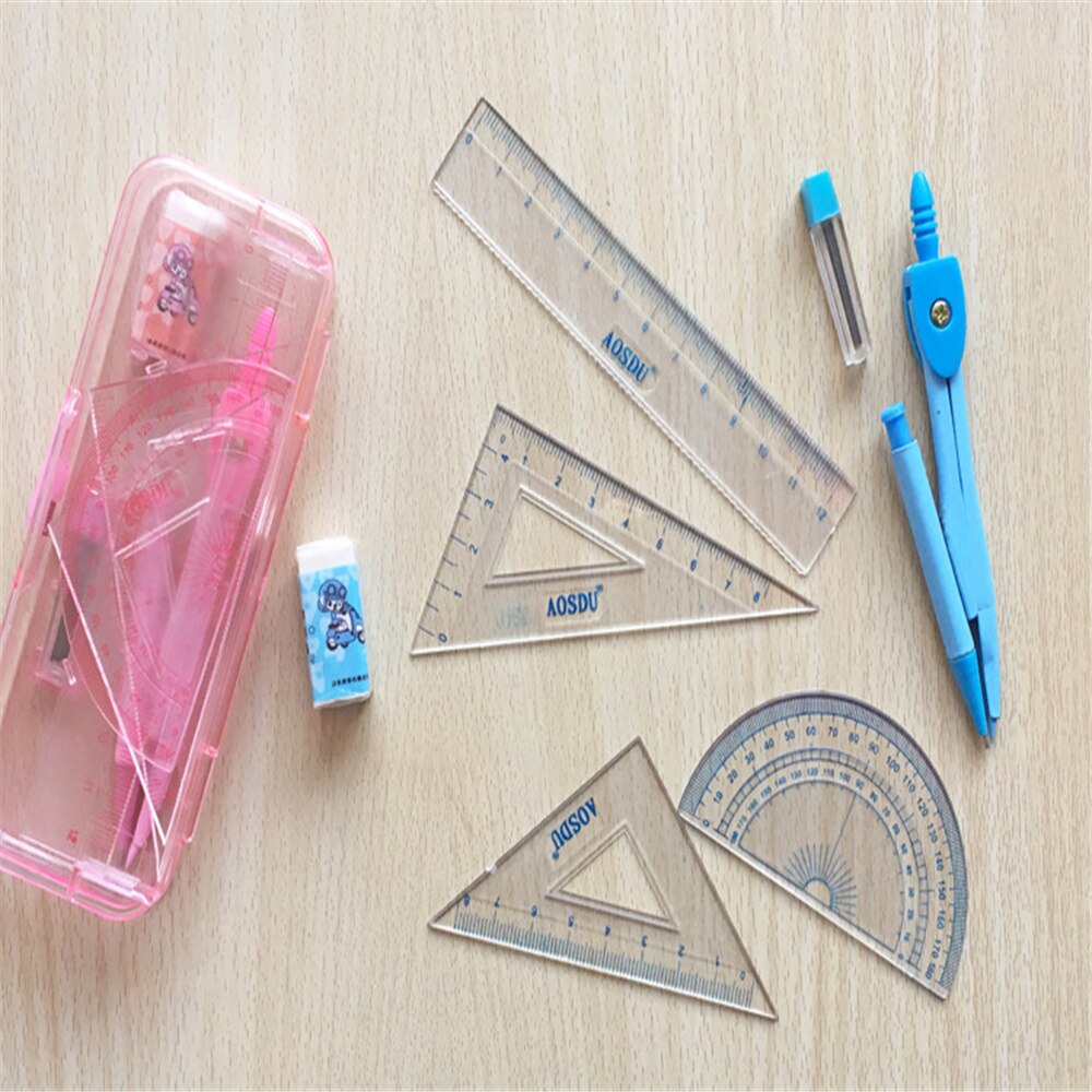 2 Set Drawing Compasses Math Compasses Set Geometry Rulers for Drawing Scribing Drafting Tools Students Stationery