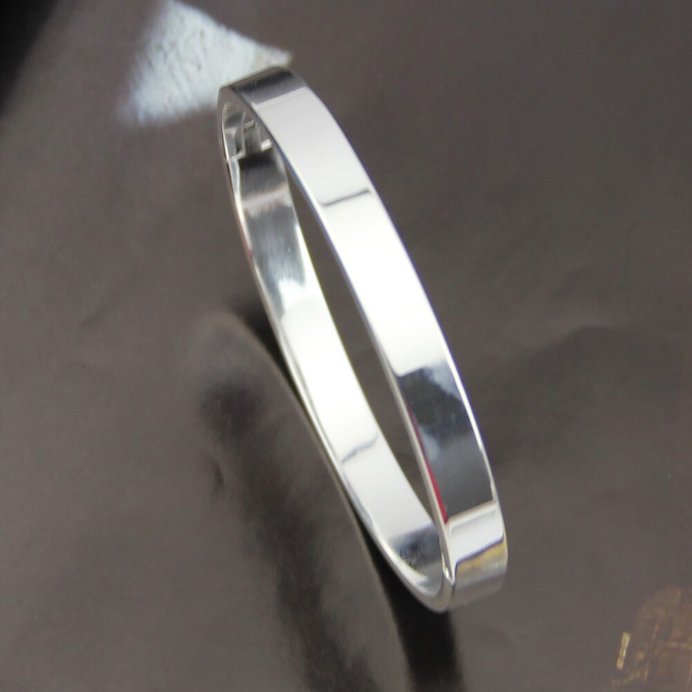 Men's Women's Stainless Steel Lover Love Polished Cuff Bangle Bracelet Wristband