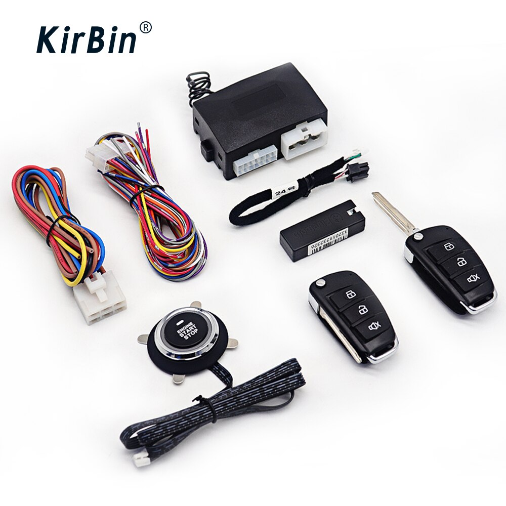 KirBin Car Ignition System With Security Protection,Car Central Locking And Remote Control,Start For Car With Start Stop Button