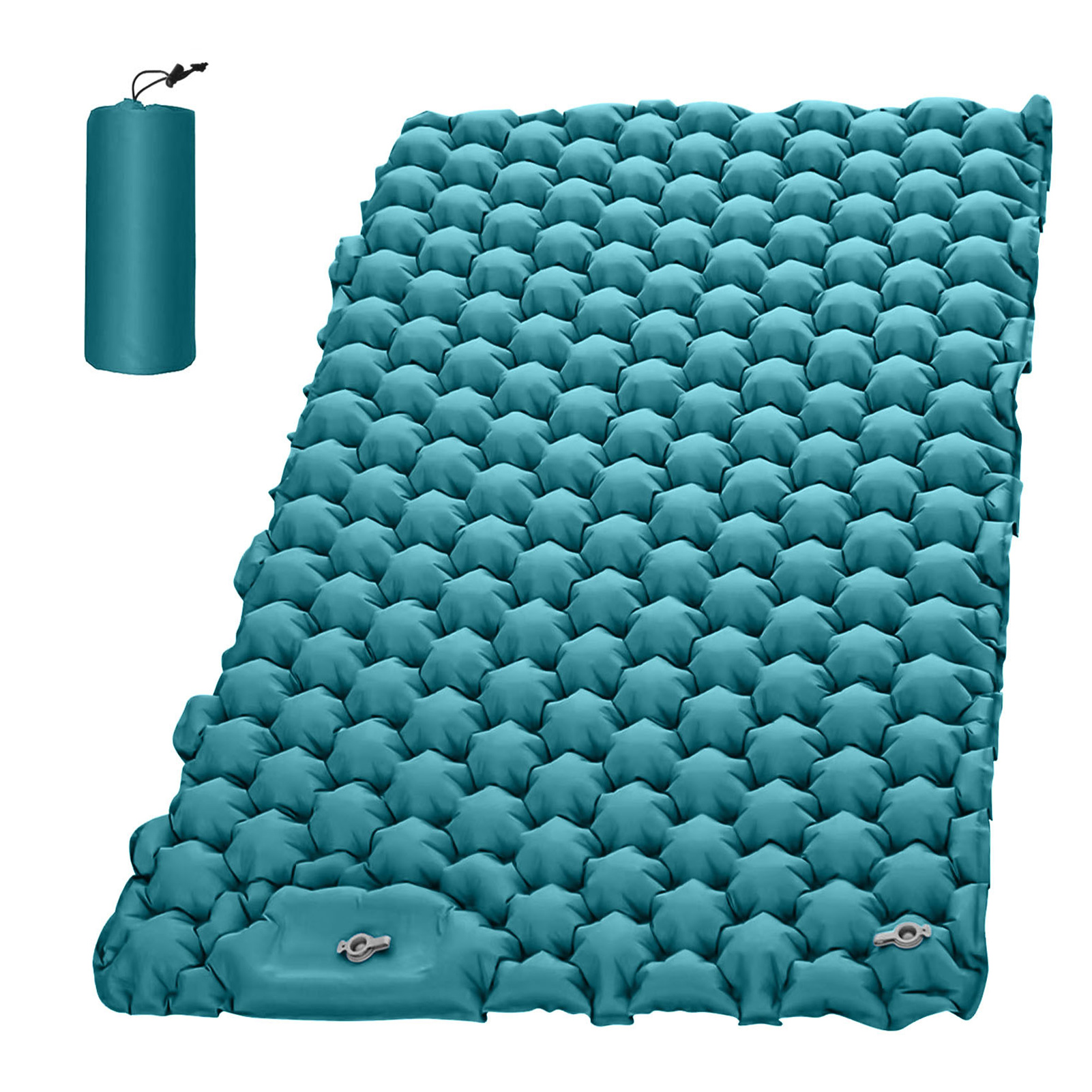 2 Person Lightweight Camping Mat Portable Air Mattress Waterproof Backpacking Sleeping Pad Camping Equipment: Lake blue