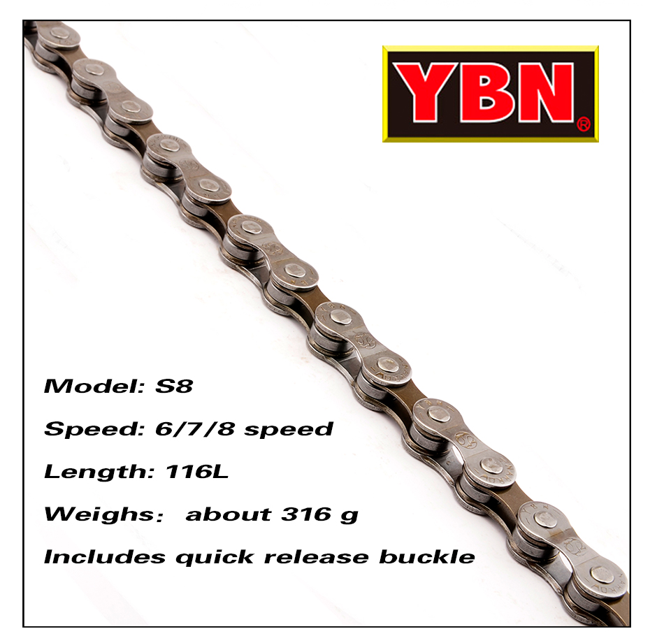 YBN-cadena para bicicleta de montaña, 8/9/10/1/12 velocidades, compatible con SRAM SHIMANO, sin empaquetar
