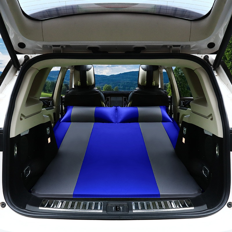 Automatische Aufblasbare Auto Reise Bett SUV Luft Auto Matratze für Zurück Sitz Abdeckung Camping Begleiter PVC Tuch Auf Lagerbier