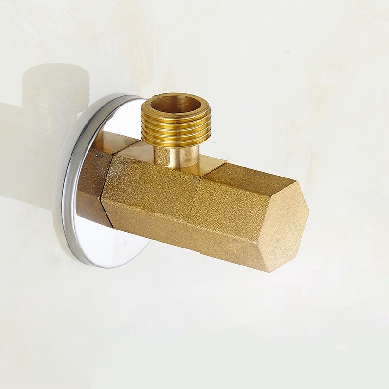 Gold Finish Brass Angle Filling Valve Bathroom Plumbing Parts Stop Valve Toilet Bathroom Angle Valve