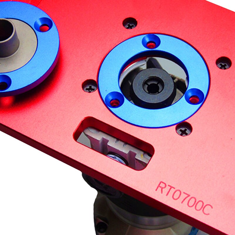 Aluminum Router Table Insert Plate W / 2 Router Insert Rings For Woodworking Benches Router RT0700C Wood Tools