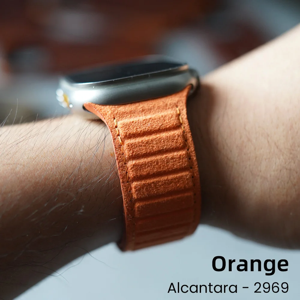 Correa magnética ALCANTARA para Apple Watch Ultra 2 Band 49mm 46mm 45mm 44mm accesorios de cuero de ante para iWatch 10 9 8 7 6 5 SE: XXL / Polvo azul