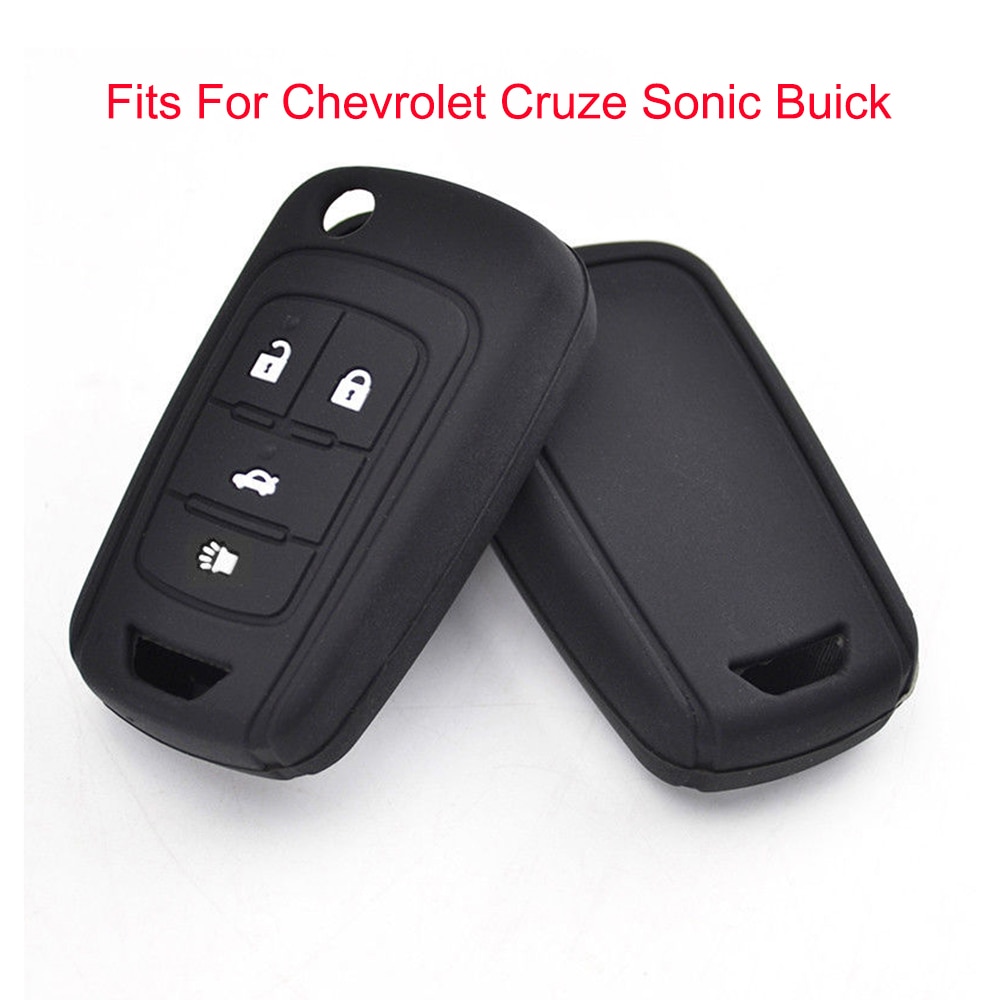 4 Knoppen Siliconen Autosleutel Cover Case Past Voor Chevrolet Cruze Sonic Buick Opvouwbare Afstandsbediening Sleutel Shell Cover Auto Accessoires