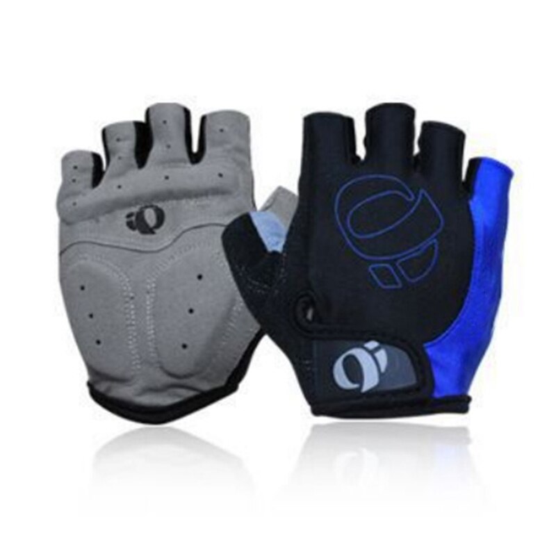 Moto vélo cyclisme demi doigt gants moto vtt anti-dérapant choc respirant gants: Gray / M