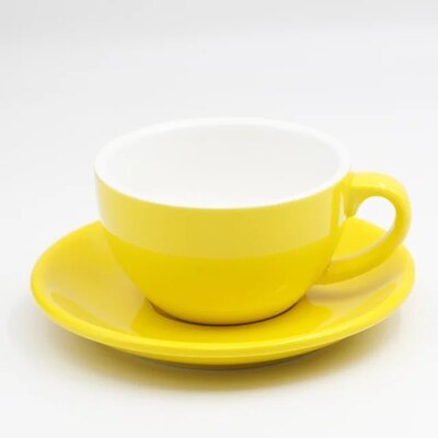 300ml bunte dicke körper neue Knochen China Cappuccino tassen und untertassen, keramik kaffee tasse untertasse: 8matt