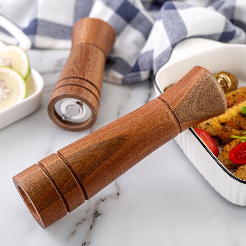 Molinillo Manual de madera de ébano, molinillo de pimienta, molinillo clásico de pimienta, accesorios de cocina