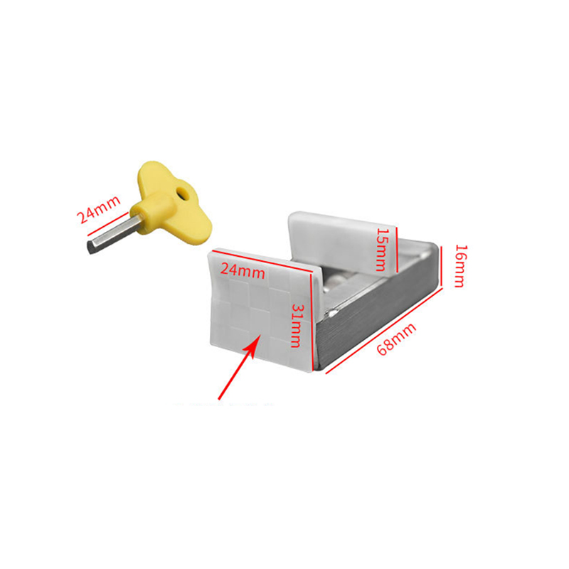 Tapón para cerraduras de ventana de gabinete, correas de seguridad para puertas, seguridad antirrobo para niños, mascotas, herramientas de Hardware para cerradura de ventana corredera sin perforar: Blue