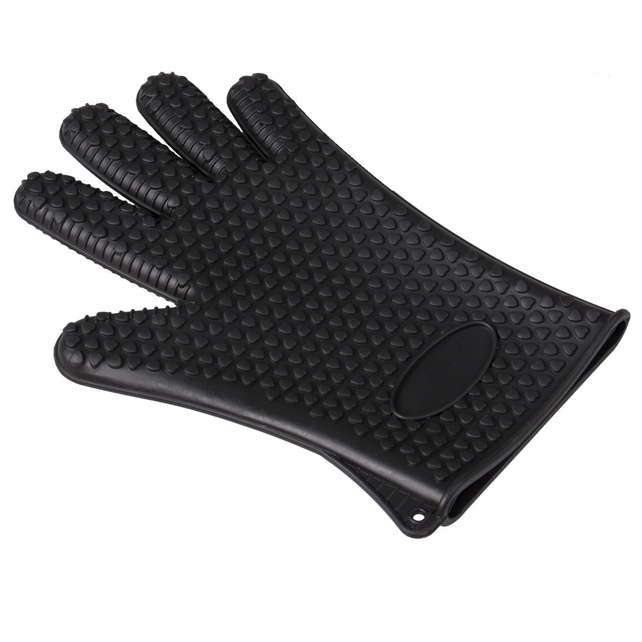 Silicone Kitchen Safety Protect Heat Resistant Gloves Multifunction Oven Grill Pot Holder BBQ Cooking Mitts: Black