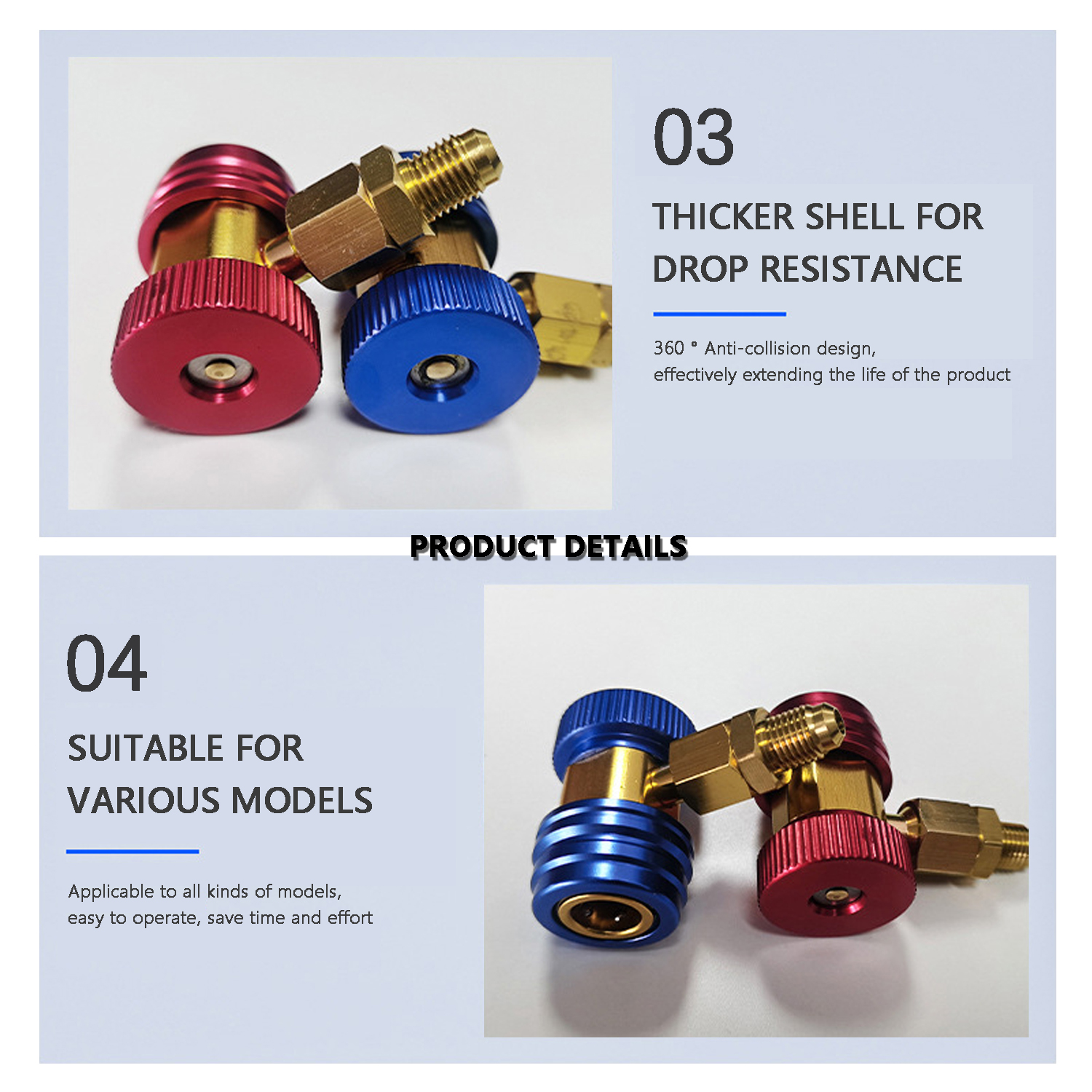 NEUE Freon R134A H/L Auto Auto Schnell Koppler Stecker Durcheinander Adapter Klimaanlage Kältemittel Einstellbare AC vielfältig Messgerät